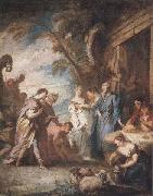 Francois Boucher Welcoming the Servant of Abraham oil painting artist